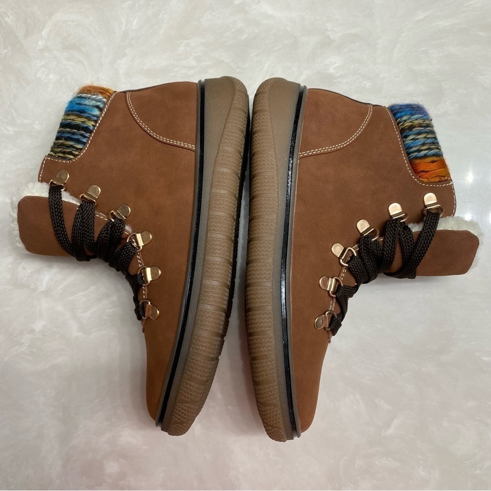 Brown Sherpa-Lined Hiker Boots | Björndal Everly 6.5 - Picture 9 of 15